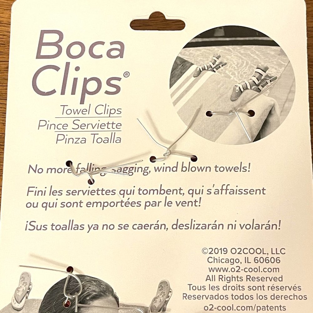 Set of 8 Boca Towel Lounge Chair Clips Pink Flamingo Blue Flip Flop New O2Cool - Picture 5 of 5